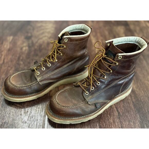 Thorogood Men\'s Brown Leather Heritage Work Boots Size 12